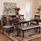 Baxton Studio Gabriel Grey Upholstered and Dark Brown Wood 6-Piece Dining Set 171-10949-10915-10519 - alternate 9